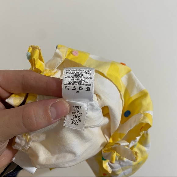 Hanna Andersson Yellow Toddler Jumper Plaid with Pokka Dots Size 18-24 Months - Picture 6 of 7